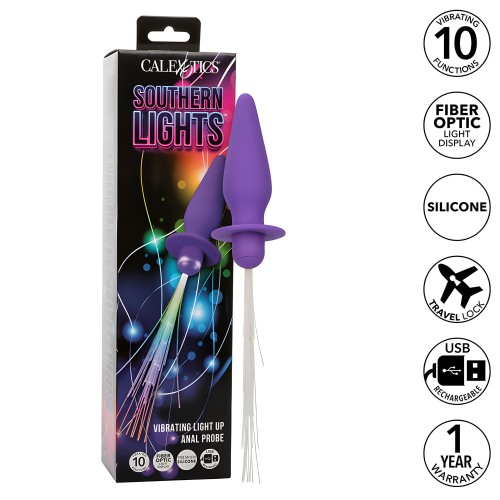 Southern Lights Vibrating Light Up Anal Plug