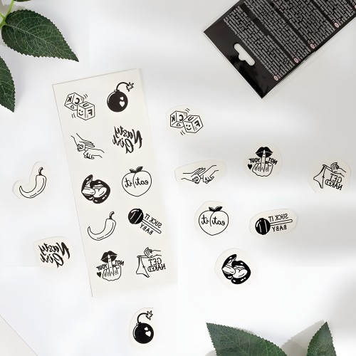 Secret Play - Set De 10 Tattoos Temporales Spicy Collection