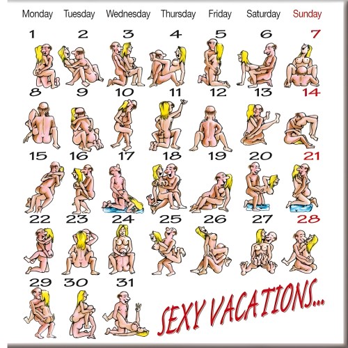 Kamasutra Calendar Magnet