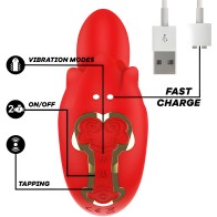 Mia Selena Vibrating & Tapping Stimulator Red