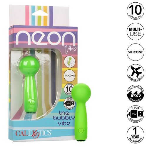 Calexotics Neon Vibes The Bubbly Vibe Mini Massager Green
