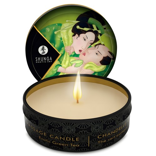 Shunga Mini Caress Candle Green Tea