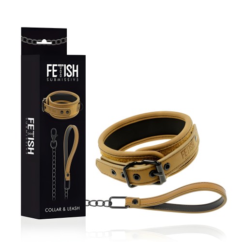 Fetish Submissive Origen Collar Con Cadena