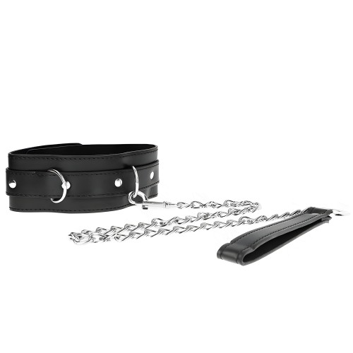 Kink Collar with Leash Black