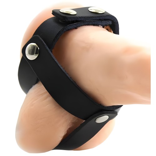 Testicle Chastity Leather Cover