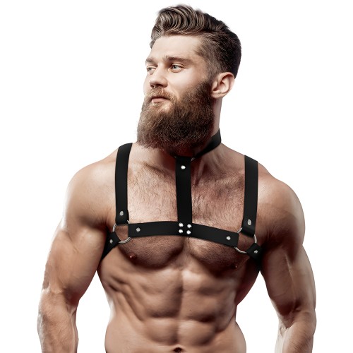 Adjustable Vegan Leather Chest Harness - Dominate in Style