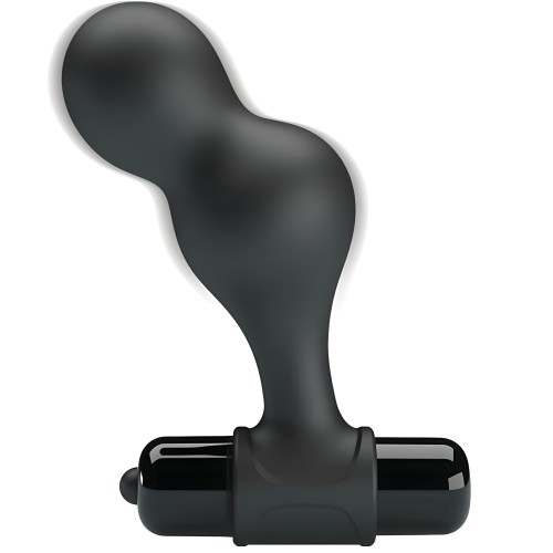 Plug Anal Vibrador De Silicona Negro Con 10 Funciones