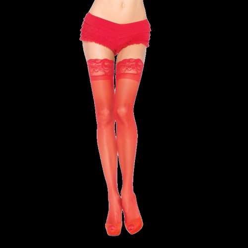 Leg Avenue Red Lace Stockings