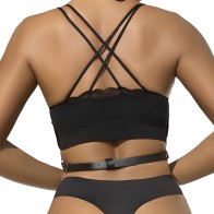 Subblime Black Leather Chest Harness