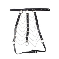 Subblime Black Leather Chest Harness