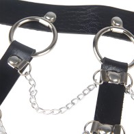 Subblime Black Leather Chest Harness