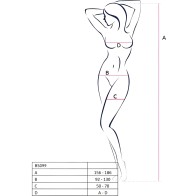 Passion BS099 Bodystocking White One Size
