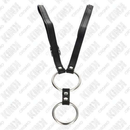 Anillo Pene Doble Kink Con Cinturón De Polipiel 112 C