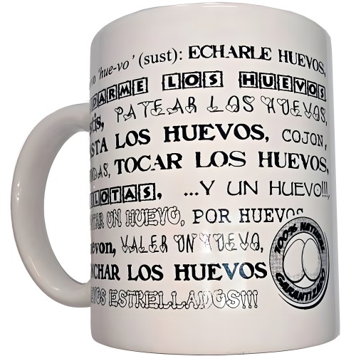 Diablo Picante Taza Blanca De Sinónimos Huevos 370 Ml