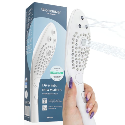 Wave Shower Head Clitoral Stimulator White