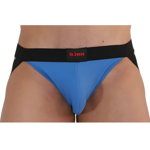 Burn Jockstrap Blue/Black XL - Bold and Comfortable