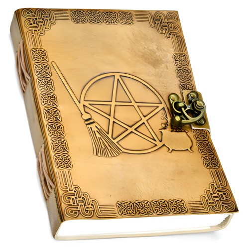 Leather Journal with Pentagram - 5" x 7"
