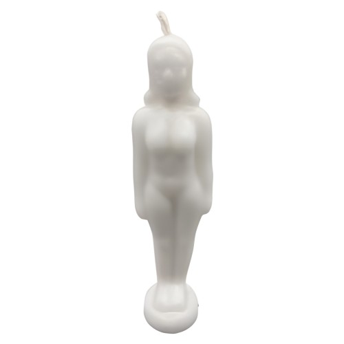 6 3/4" White Woman Candle - Purity & Safety