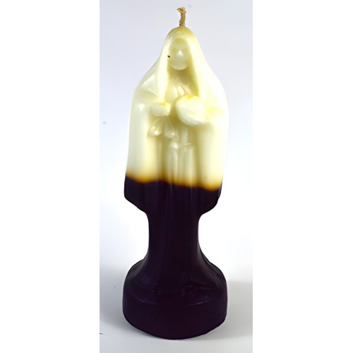 10" Black/White Holy Death Candle
