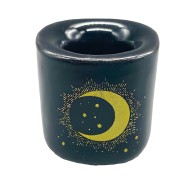 Moon & Star Black Ceramic Holder