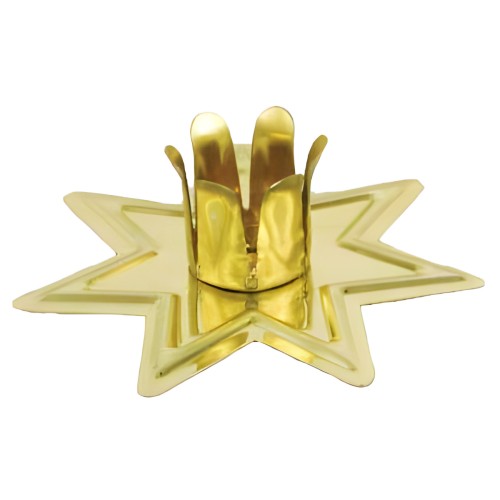 Porta Vela de Estrella de Hada en Tonos Dorados