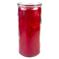 Vela de tarro roja de 14 días