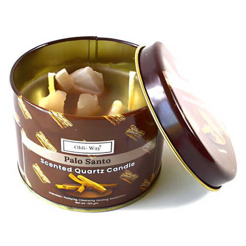 Palo Santo Quartz Candle