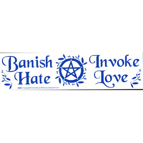 Pegatina Banish Hate (Pentagrama) Invoke Love