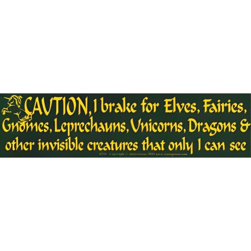 ¡Cuidado! Freno por Elfos... Calcomanía para Parachoques - Decoración Divertida para Vehículos