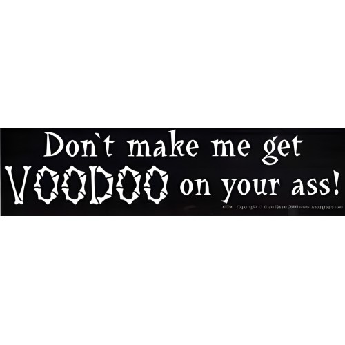 Bumper Sticker Divertido de Voodoo