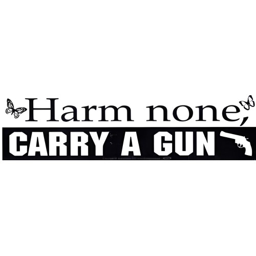 Calcomanía \'No Hagas Daño, Lleva un Arma\' - Expresa Tus Creencias