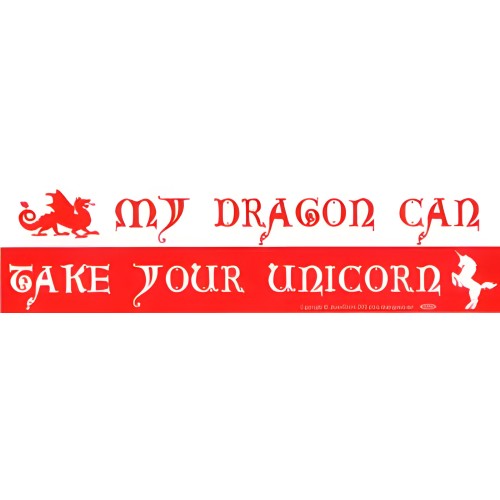 Pegatina My Dragon Can Take Your Unicorn