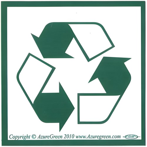 Pegatina del Símbolo de Reciclaje