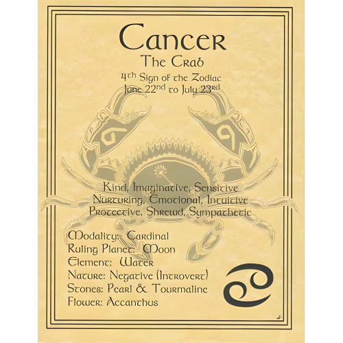 Cancer Zodiac Poster