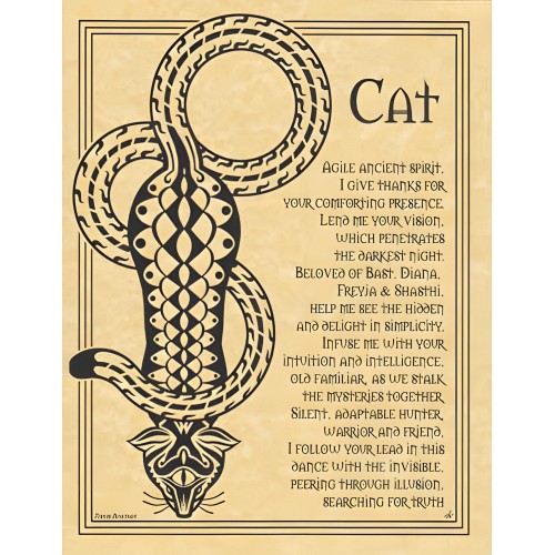 Cat Prayer Poster - Celebrating Feline Spirits