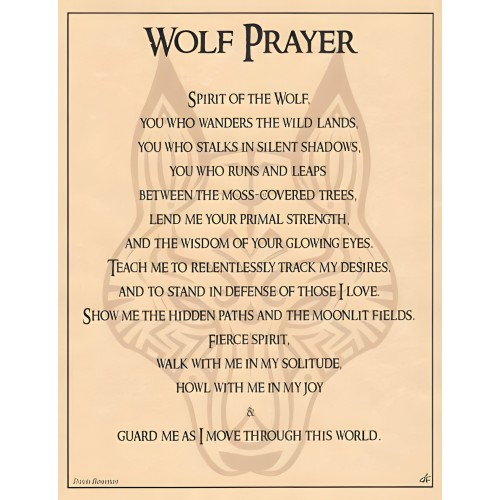 Wolf Prayer Poster