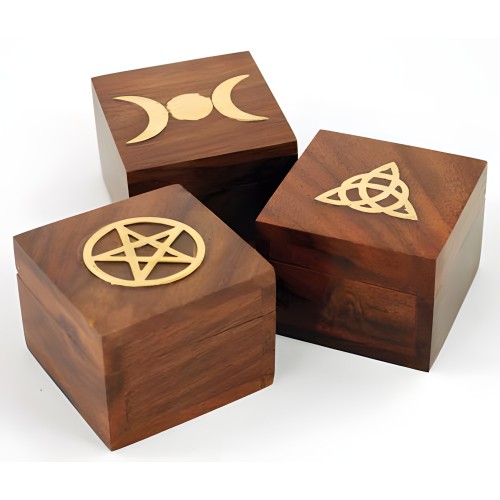 Brass Inlaid Box (Various Designs)
