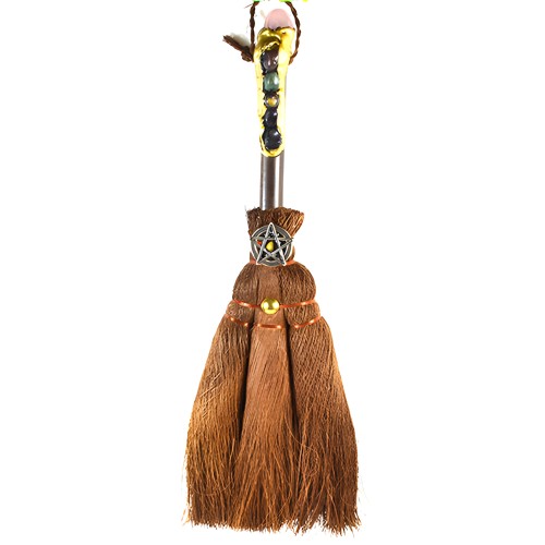 12" Pentagram Crystal Broom