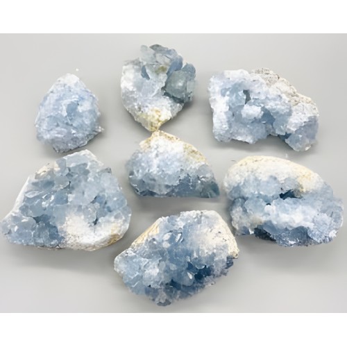 ~11# Flat of Celestite 1.5-5" - Unique Specimens