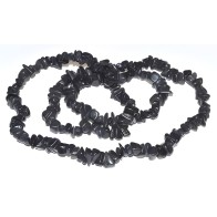 32" Black Stone Chip Necklace