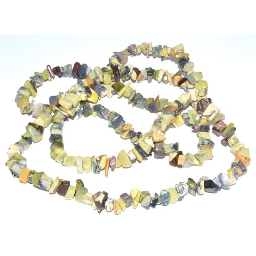 Collar de chips de turquesa amarilla de 32\"