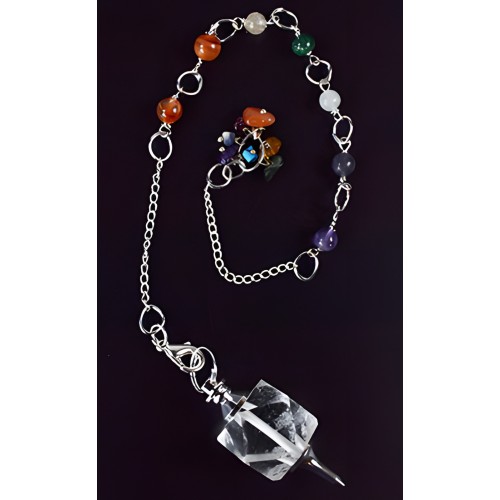 Clear Quartz Chakra Pendulum