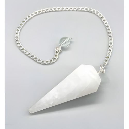 6-sided White Quartz Pendulum - Spiritual Guidance