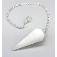 6-sided White Quartz Pendulum - Spiritual Guidance