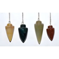 Péndulo de piedras preciosas variadas