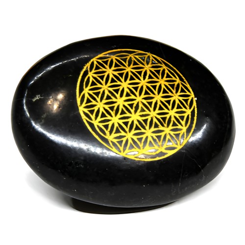 Tourmaline Flower of Life Palm Stone