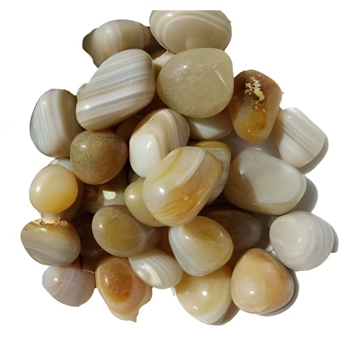1 lb Banded Agate Tumbled Stones