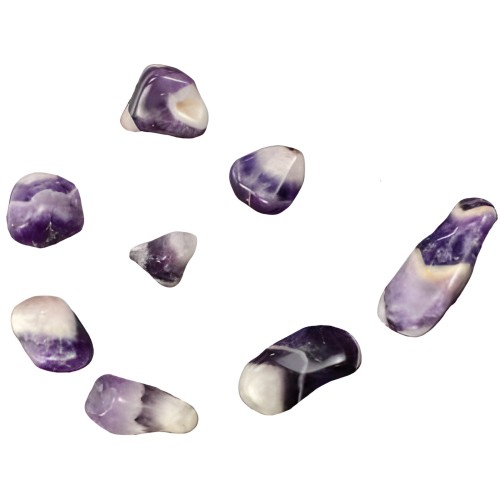 1 lb Chevron Amethyst Tumbled Stones