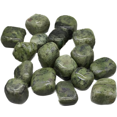 1 lb Jungle Tumbled Jade Stones