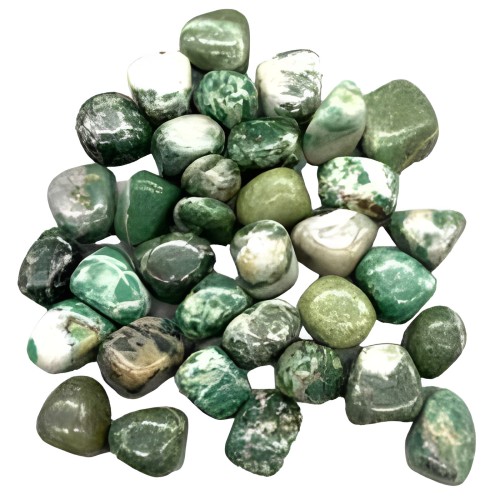 1 lb Jade, Rich Tumbled Stones